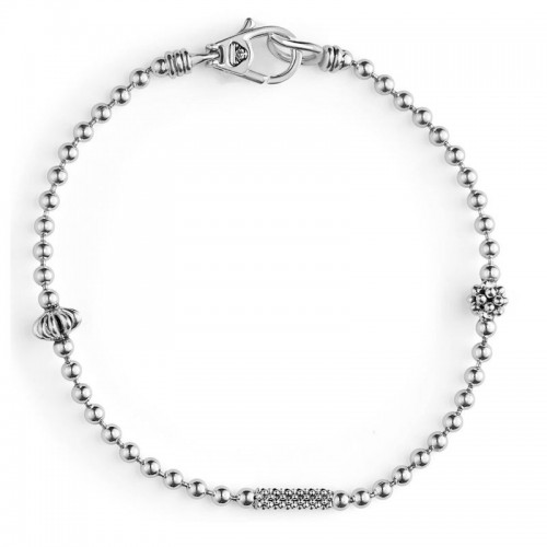 Lagos Sterling Silver Caviar Icon Beaded Bracelet