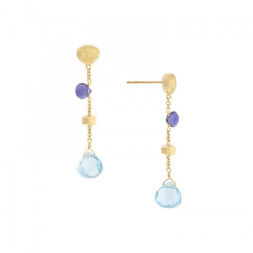 Marco Bicego 18K Yellow Gold Paradise Iolite And Topas Drop Earrings