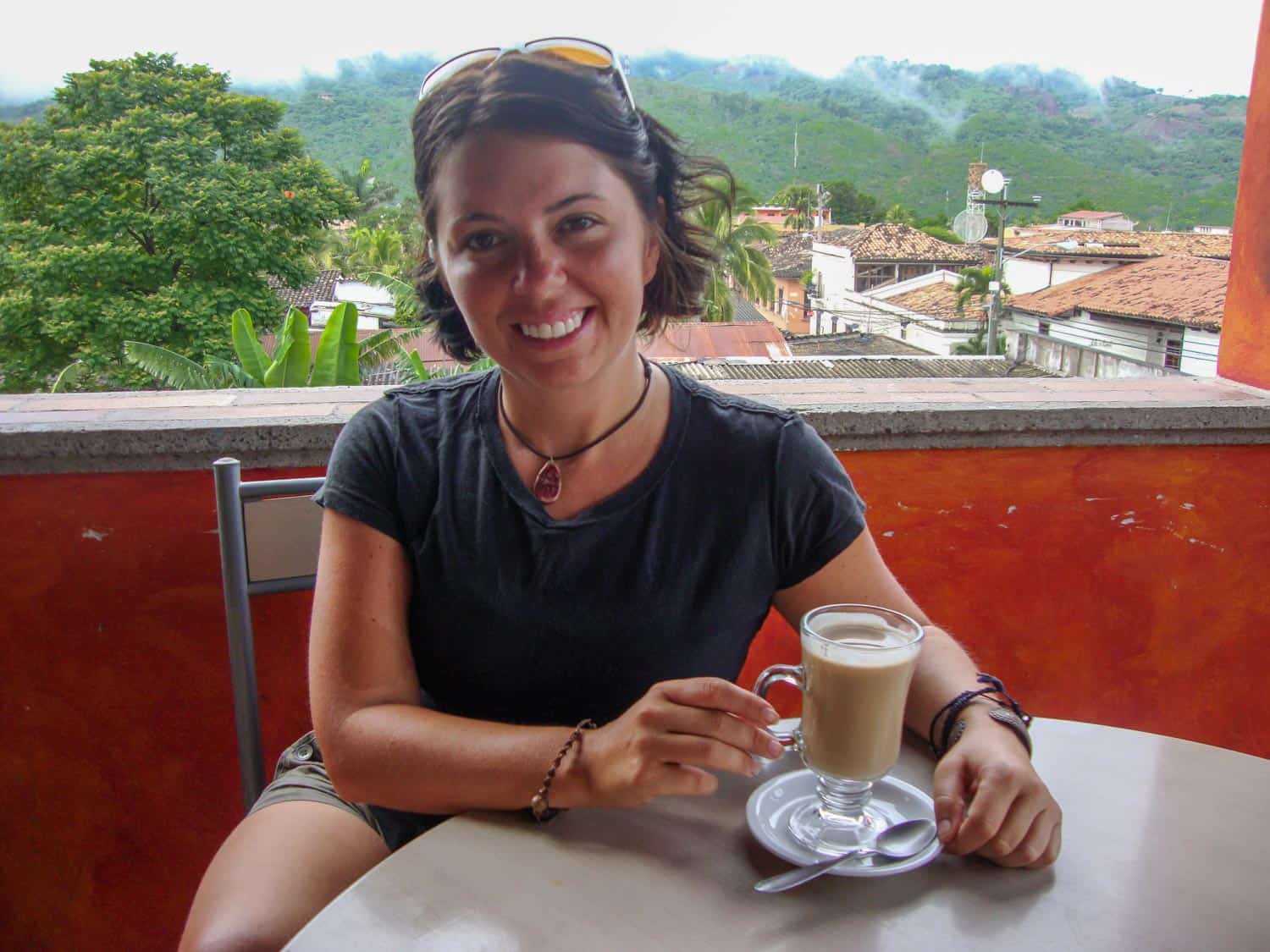 Coffee with a view in Copan Honduras.