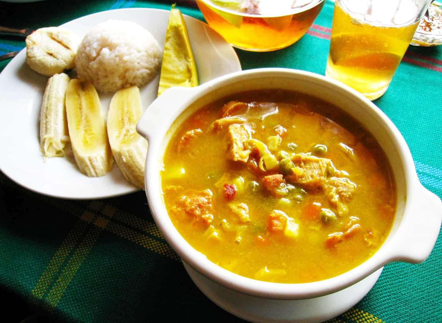 Mondongo is a Honduran food known as tripe soup that is a traditional food in Honduras.