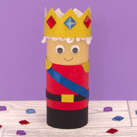 King Charles Cardboard Tube Mascot