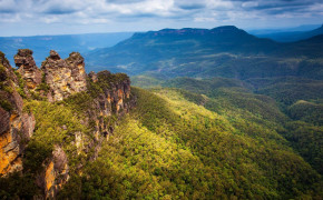 Blue Mountains Australia Background Wallpaper 117777