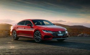 Red Volkswagen Arteon R Line Background Wallpaper 49146