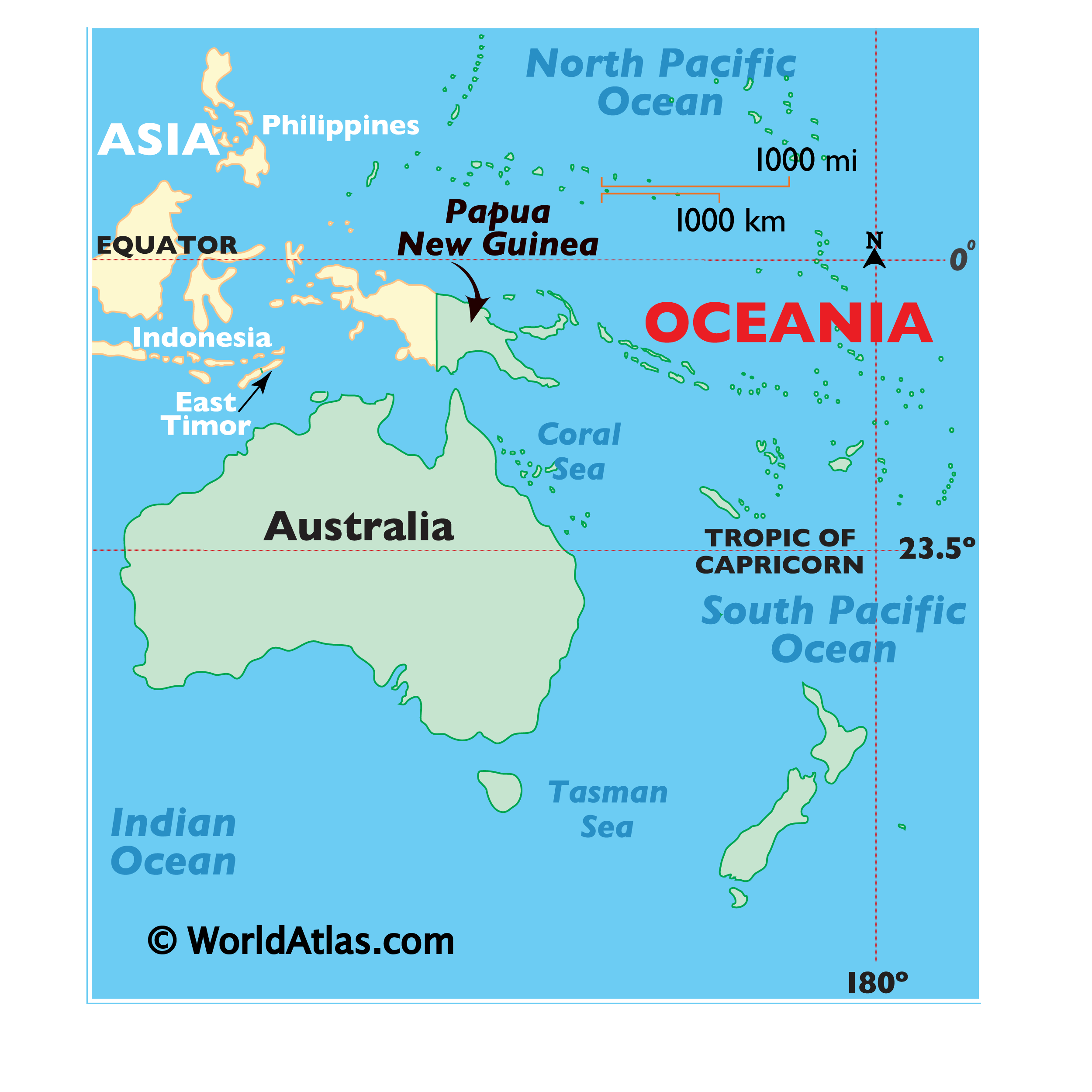 Map Of Australia And Papua New Guinea - Arlana Nannette