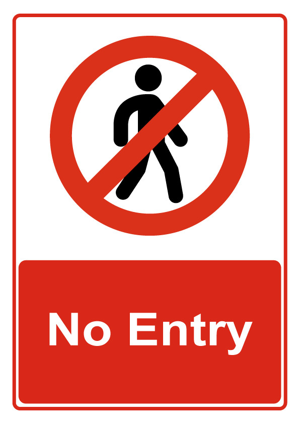 Stop No Entry Printable Sign