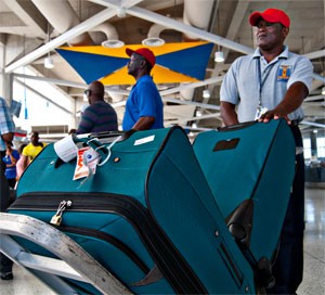 Barbados airport red cap