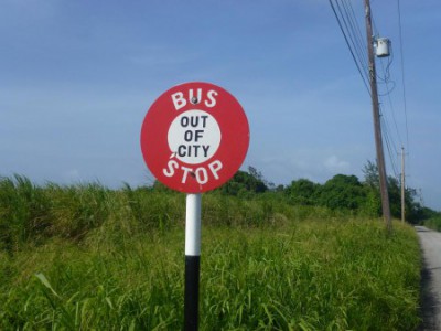 bus stop in barbados