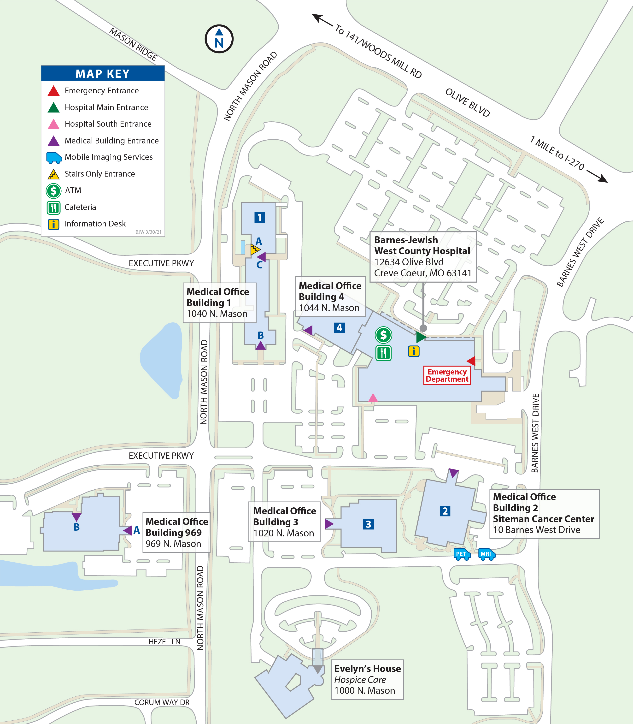 Barnes Hospital Campus Map