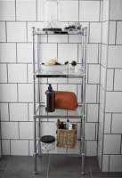 Miller Classic 4 Tier Glass Shelf Unit - Chrome