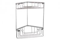 Miller Classic Large Two Tier Corner Basket - Chrome