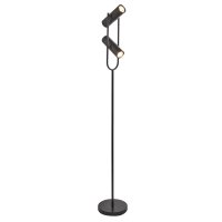 Searchlight Telescope 2 Light Cylinder Shade Floor Lamp Matt Black