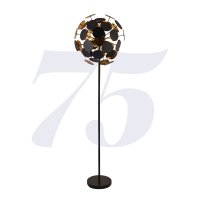 Searchlight Discus 4 Light Black/Gold Floor Lamp