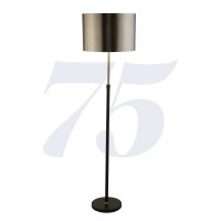 Searchlight Black And Chrome Floor Lamp With Brushed Black Chrome Shade