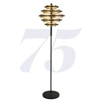 Searchlight Hive Black/Gold Leaf 5 Light Led Floor Lamp