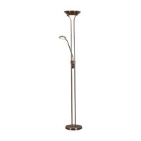 Searchlight LED Mother & Child Floor Lamp Antique Brass