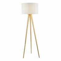 Ivor Tripod Floor Lamp Light Oak Base Only