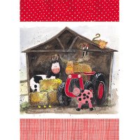 Alex Clark Tea Towel - Farmyard Tractor