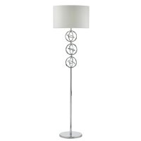 Dar Innsbruck Floor Lamp Polished Chrome with Shade