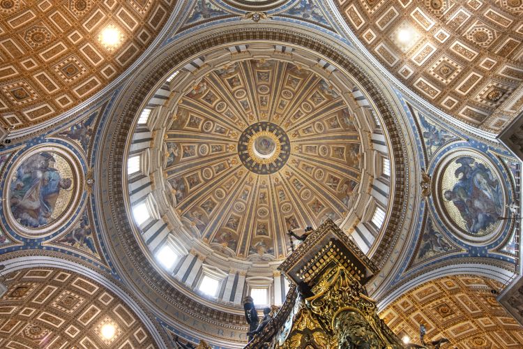 Vista dei dettagli della cupola