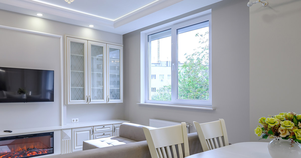 view of a beautiful window from inside a kitchen