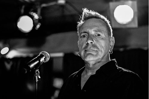 John Lydon, lead signer of The Sex Pistols and Public Image Ltd performing on stage