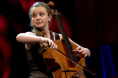 This years strings category winner and semi-finalists Laura Van Der Heijden playing the cello