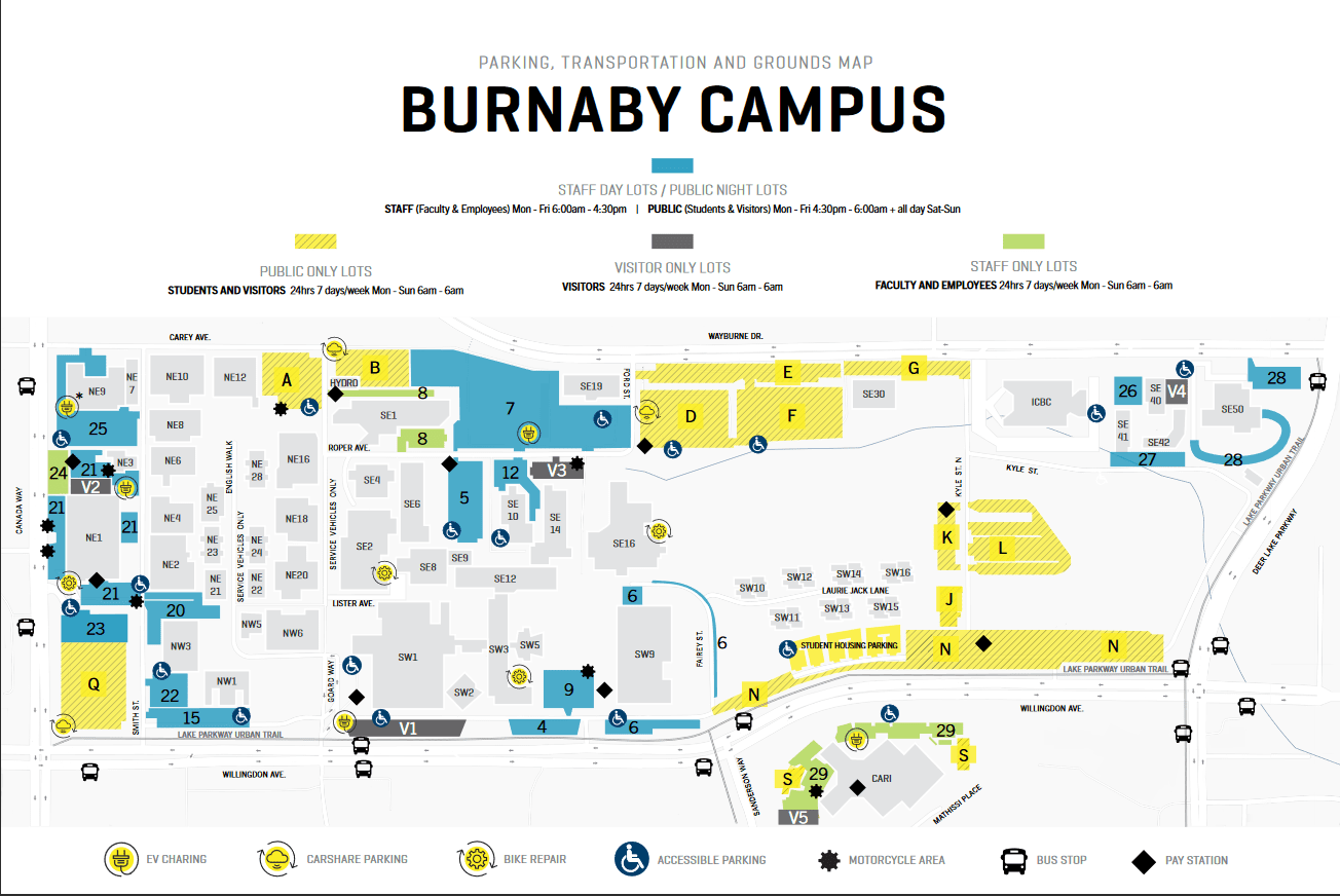 BCIT Burnaby Campus Map