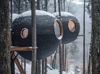 Antony Gibbon Designs Pod-Like Treehouse Sanctuaries