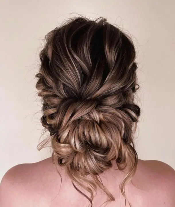 boho updo hairstyle