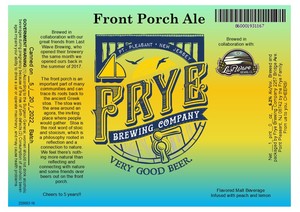 Front Porch Ale May 2022