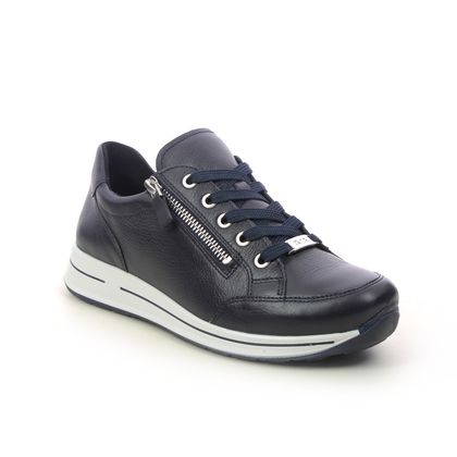 Ara Comfort Lacing Shoes - Navy leather - 24801/02 OSAKA  2.0 ZIP