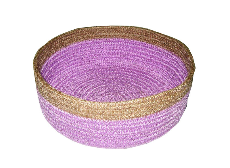 Natural Jute Bowl Large - Purple