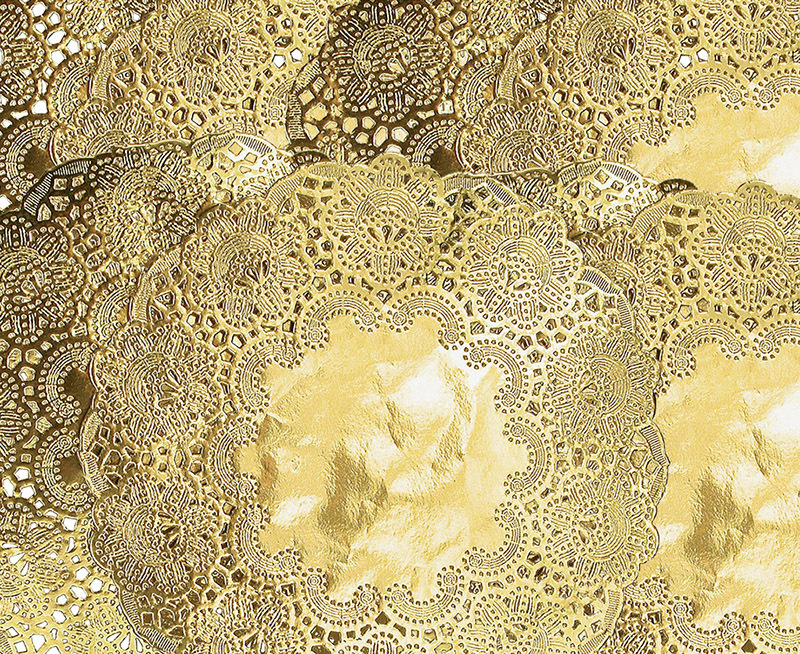 >Paper Doilies 50pk - Gold 190mm