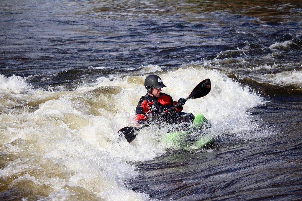 Bend Whitewater Park Kayakers