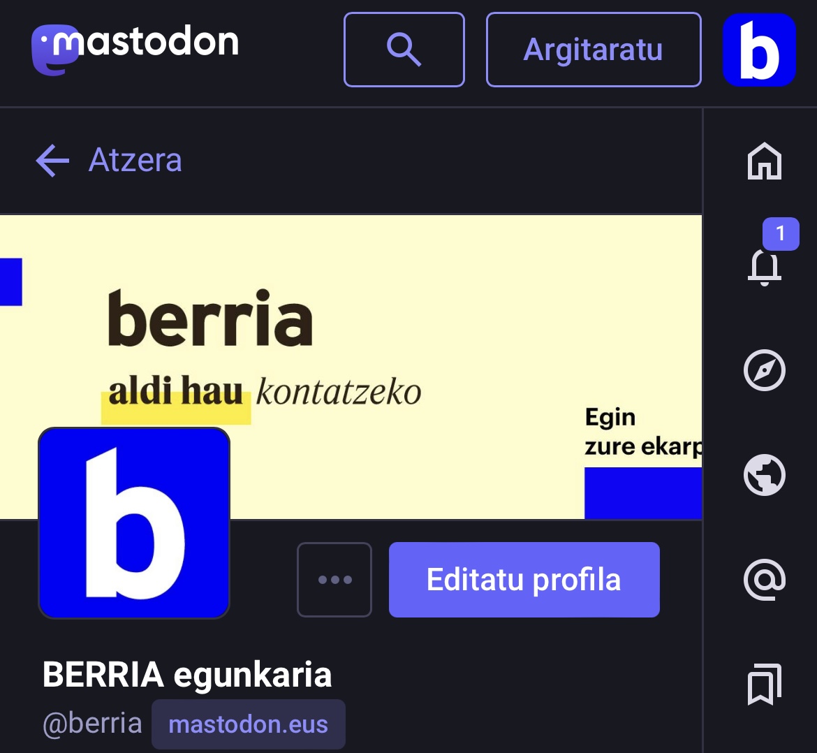 BERRIA Mastodon sare sozialean