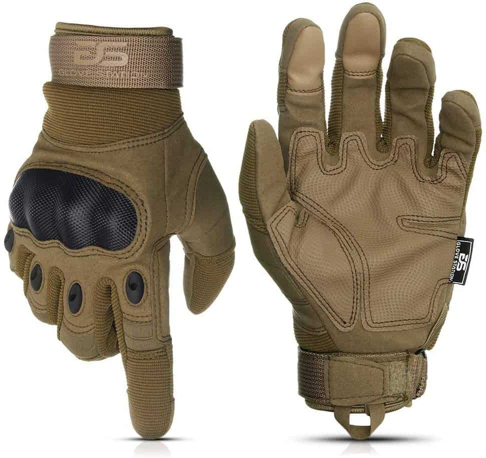 Military Police Tactical Rubber Knuckle Gloves for Men