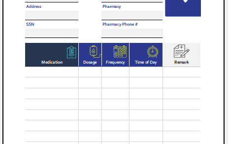 Medication log for multiple people