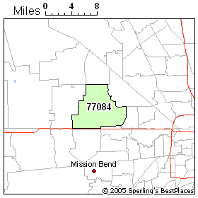 77084 Zip Code Map