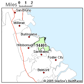 San Mateo Zip Code Map - United States Map