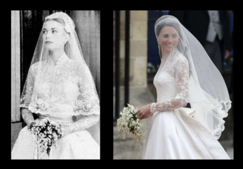 1956 Grace Kelly Wedding Dress & Flowers inspiration for Kate Middleton 2011