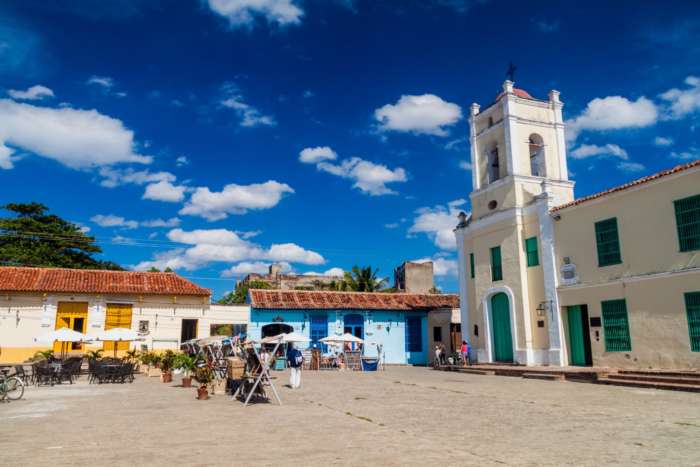 Plaza San Juan de Dios in Camaguey, Cuba