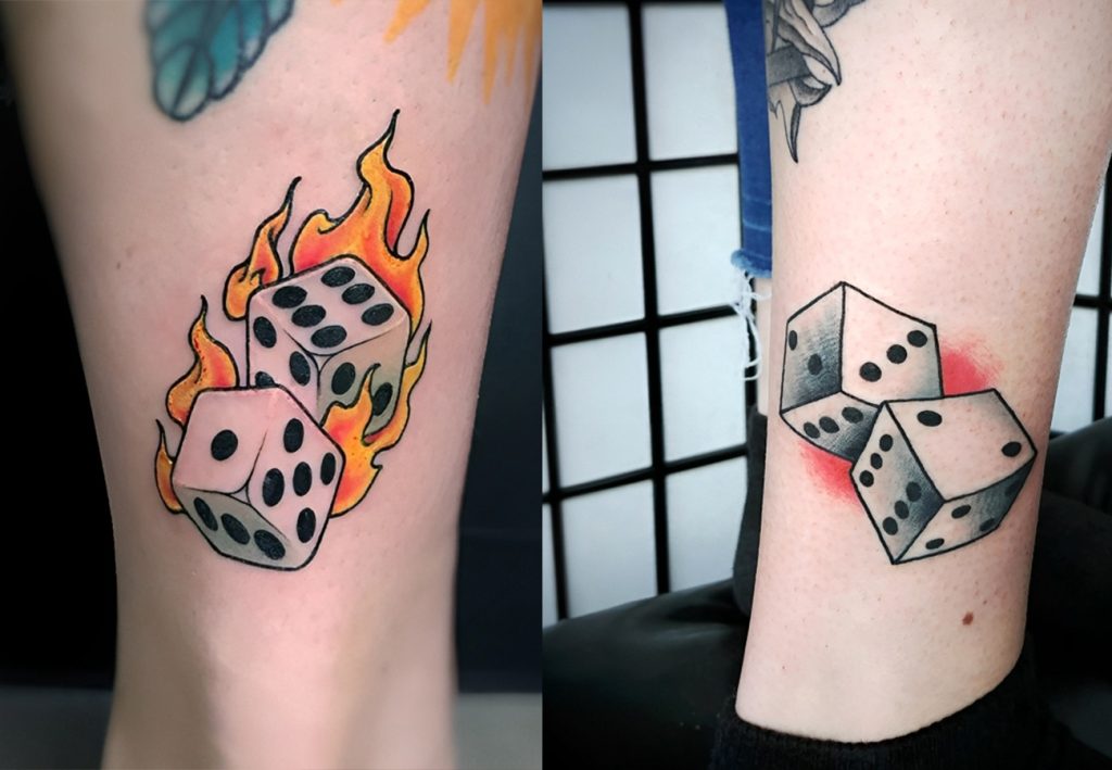 Men's Dice Tattoo Ideas