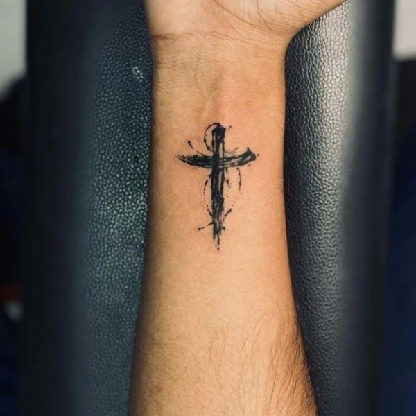 Simple Cross Tattoos for Men