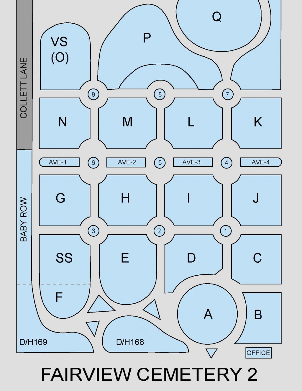 Fairview Cemetery 2 Map (Overview)