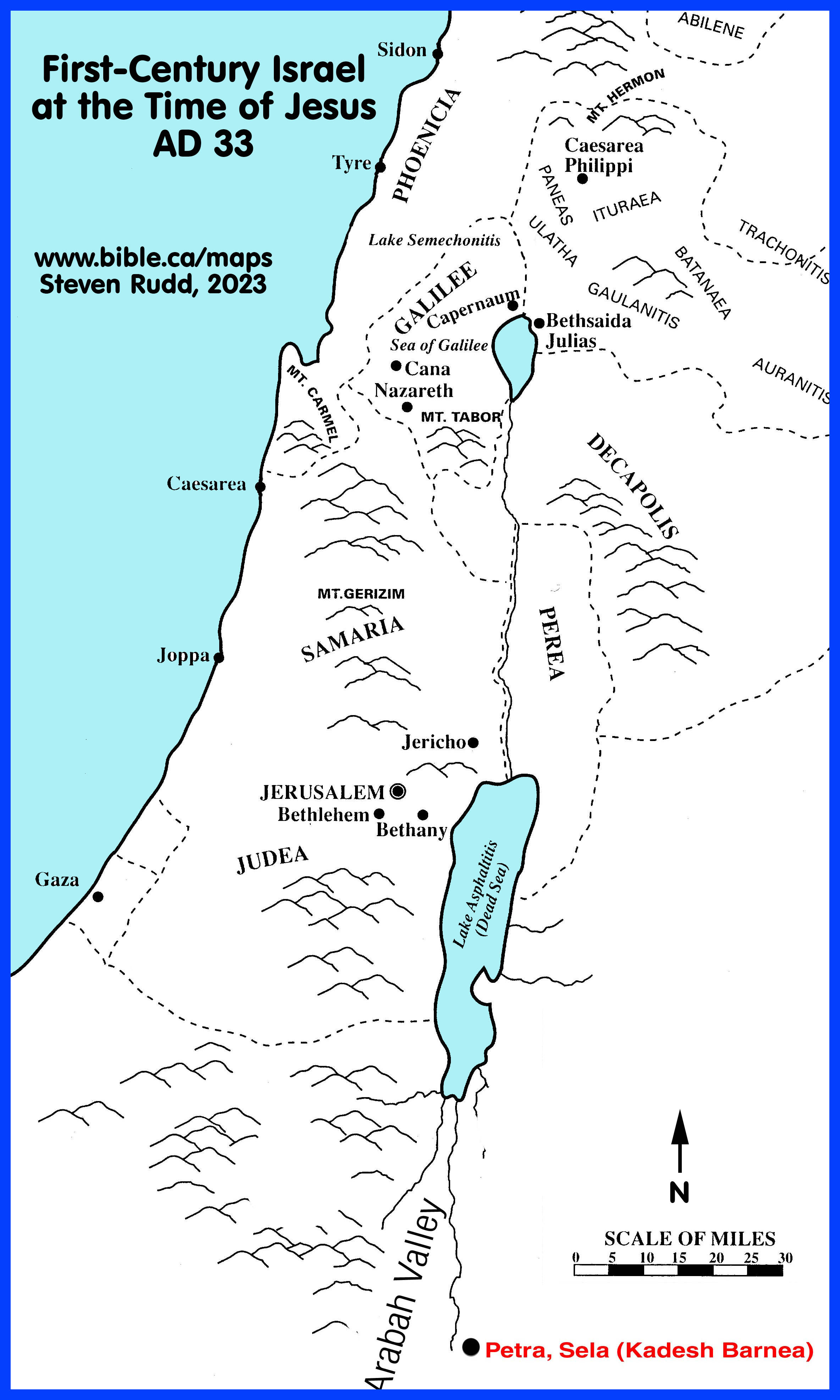 1st Century Palestine Map