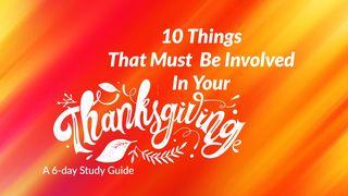 10 Things That Must Be Involved in Your Thanksgiving 1 Samuel 2:2 New Living Translation