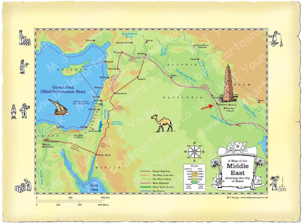 Map Middle East Babel