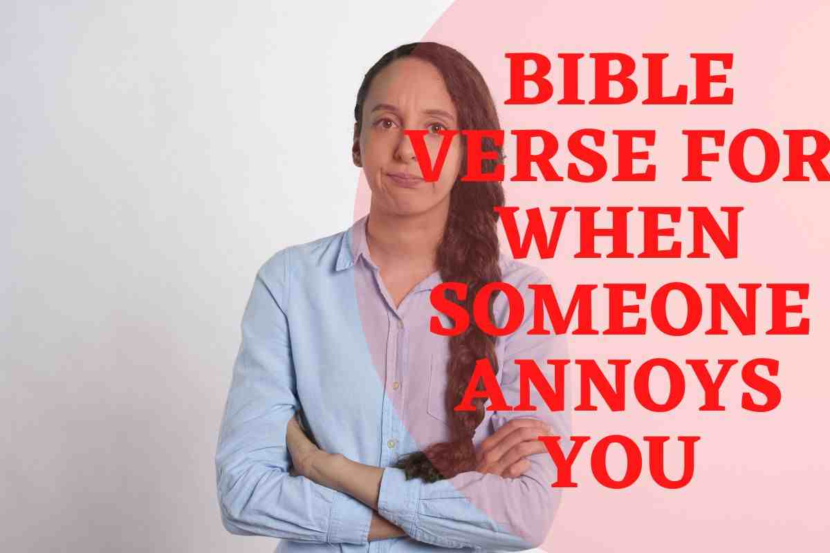 Bible verse for when someone annoys you