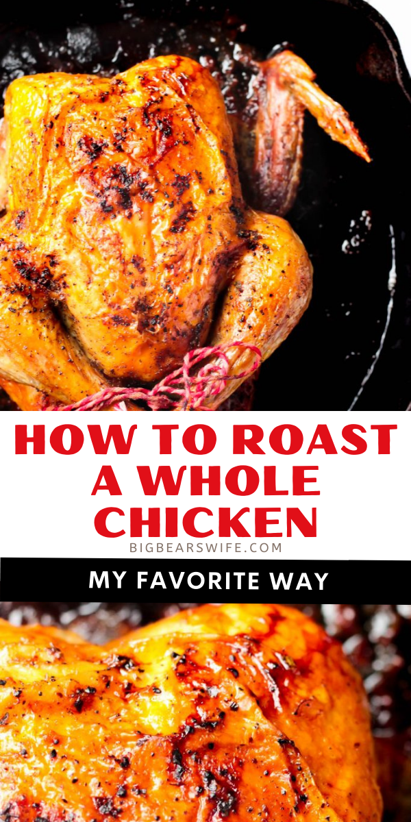 There are tons of ways to roast a chicken but this is My Favorite Way to Roast a Whole Chicken! It’s great to eat as is, perfect for topping salads, chicken pot pie or chicken salad!

 via @bigbearswife