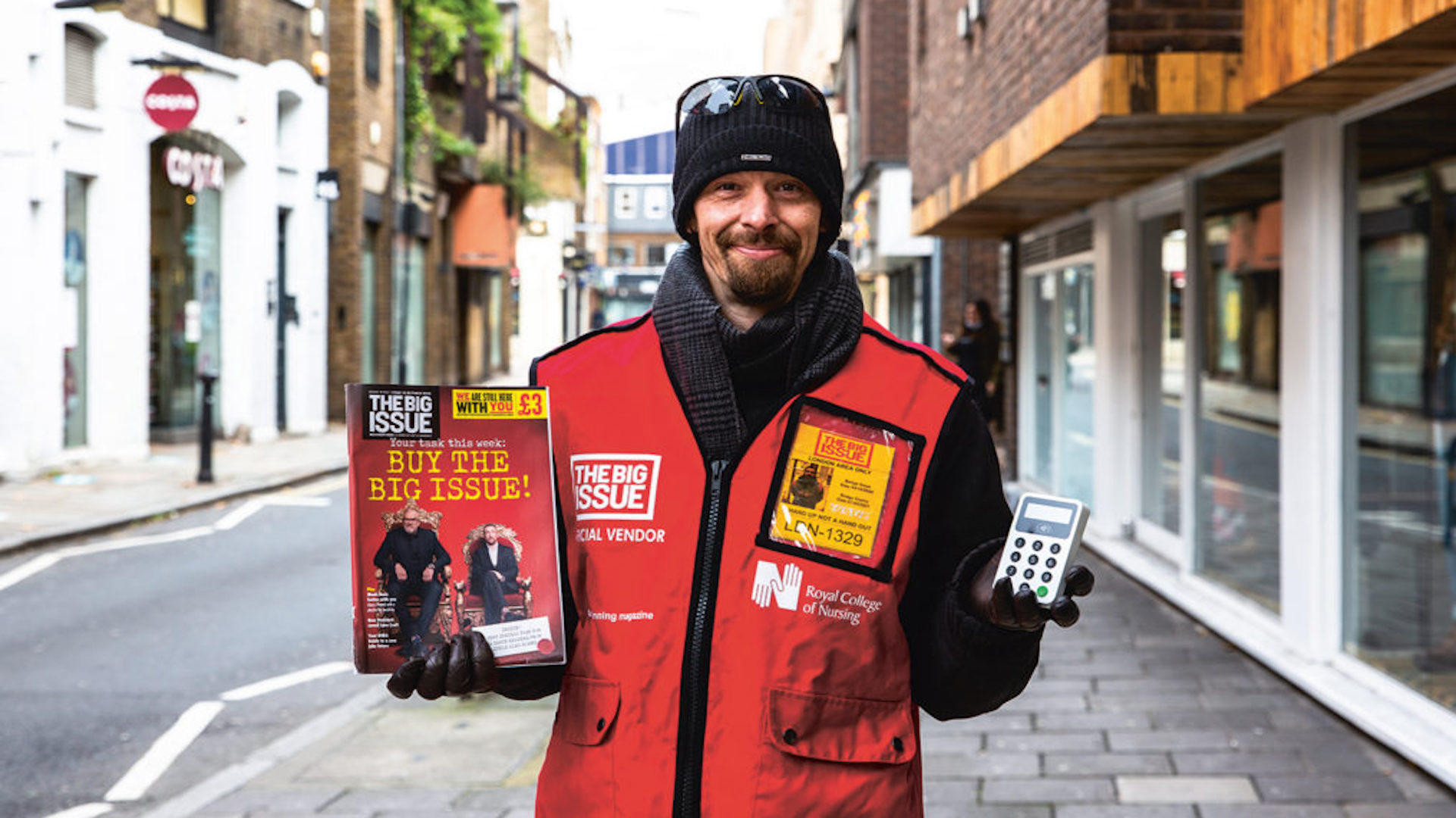 Big Issue vendors Martin McKenzie